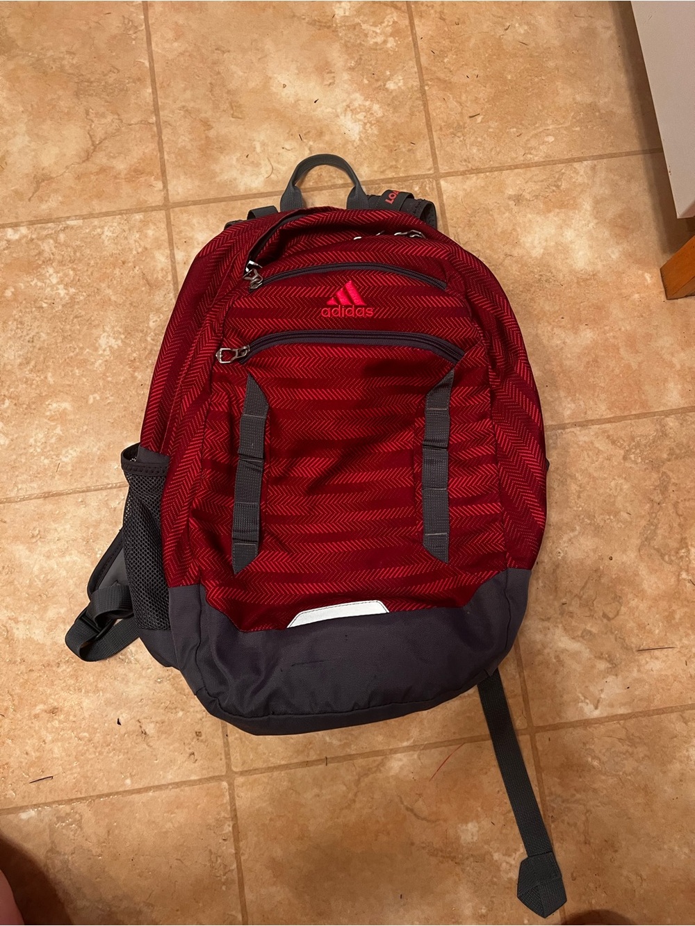 adidas pink & Gray Backpack - Durable Everyday Bag
